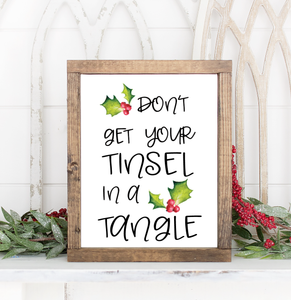 Tinsel in a Tangle Christmas Printable