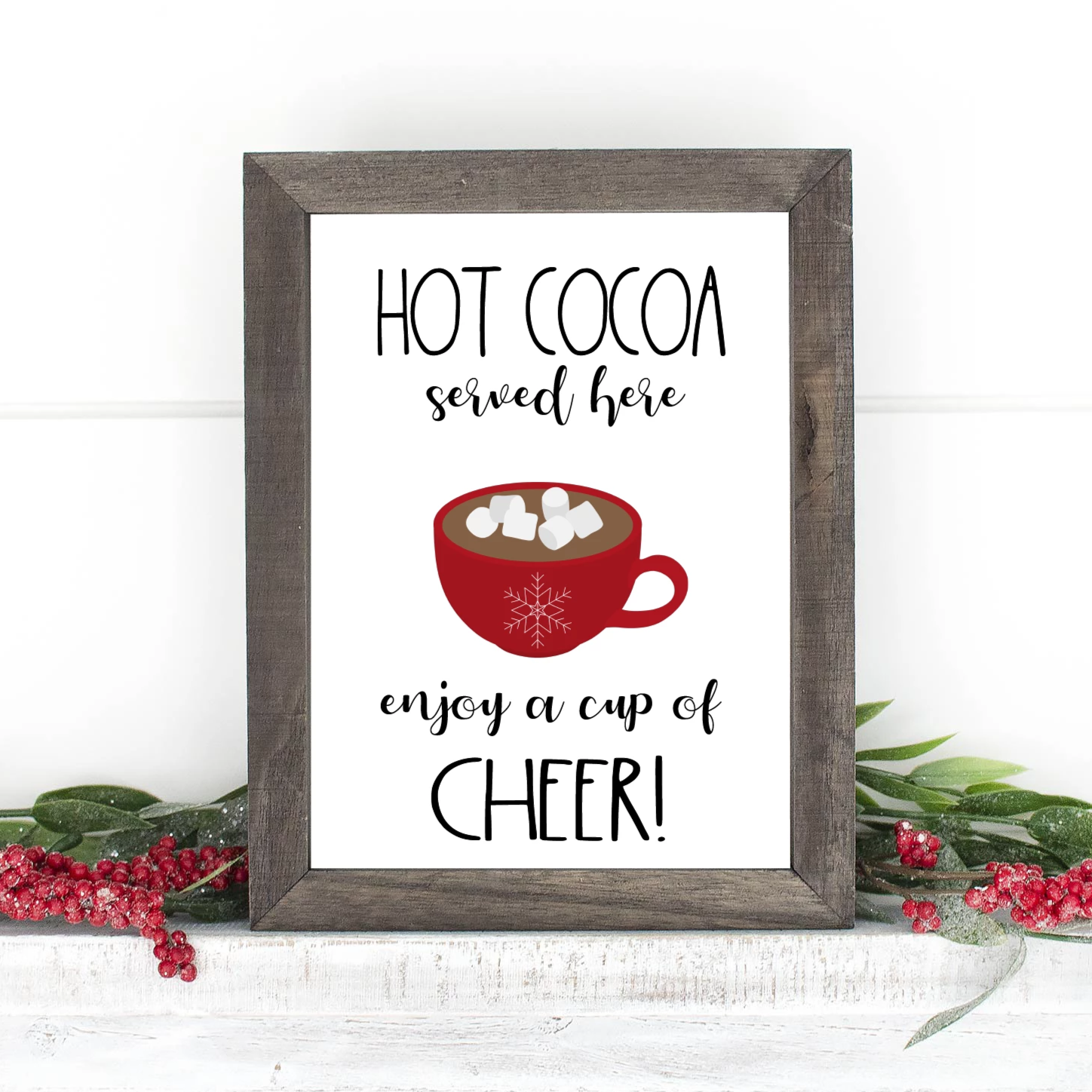 Hot Cocoa Christmas Printable