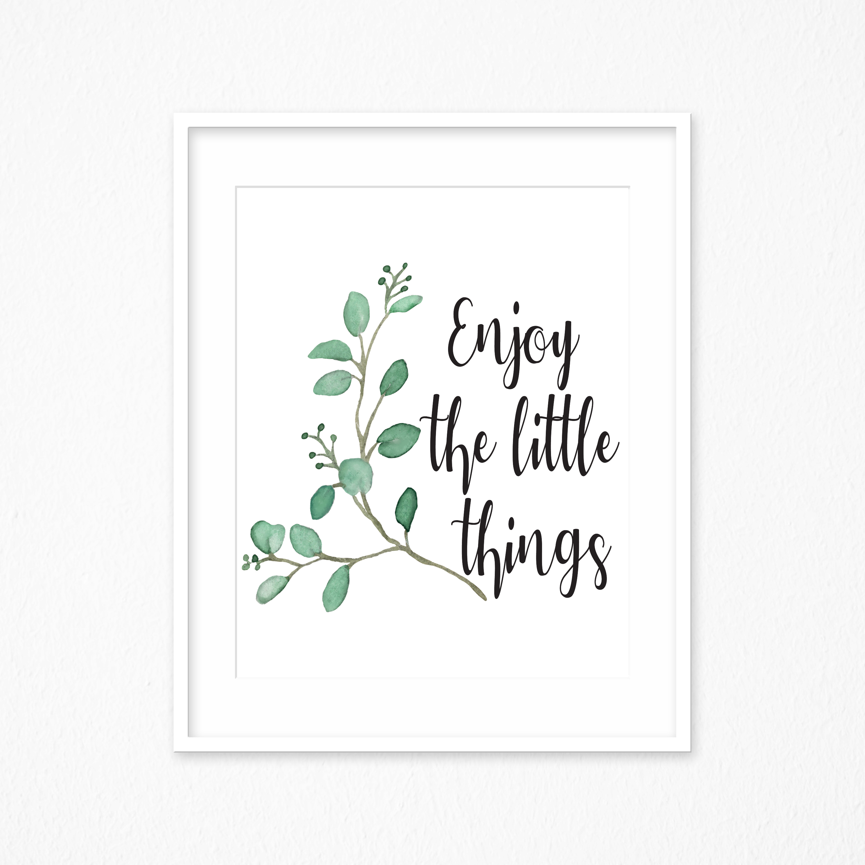 Watercolor Prints, Watercolor Art, Enjoy the Little Things Sign