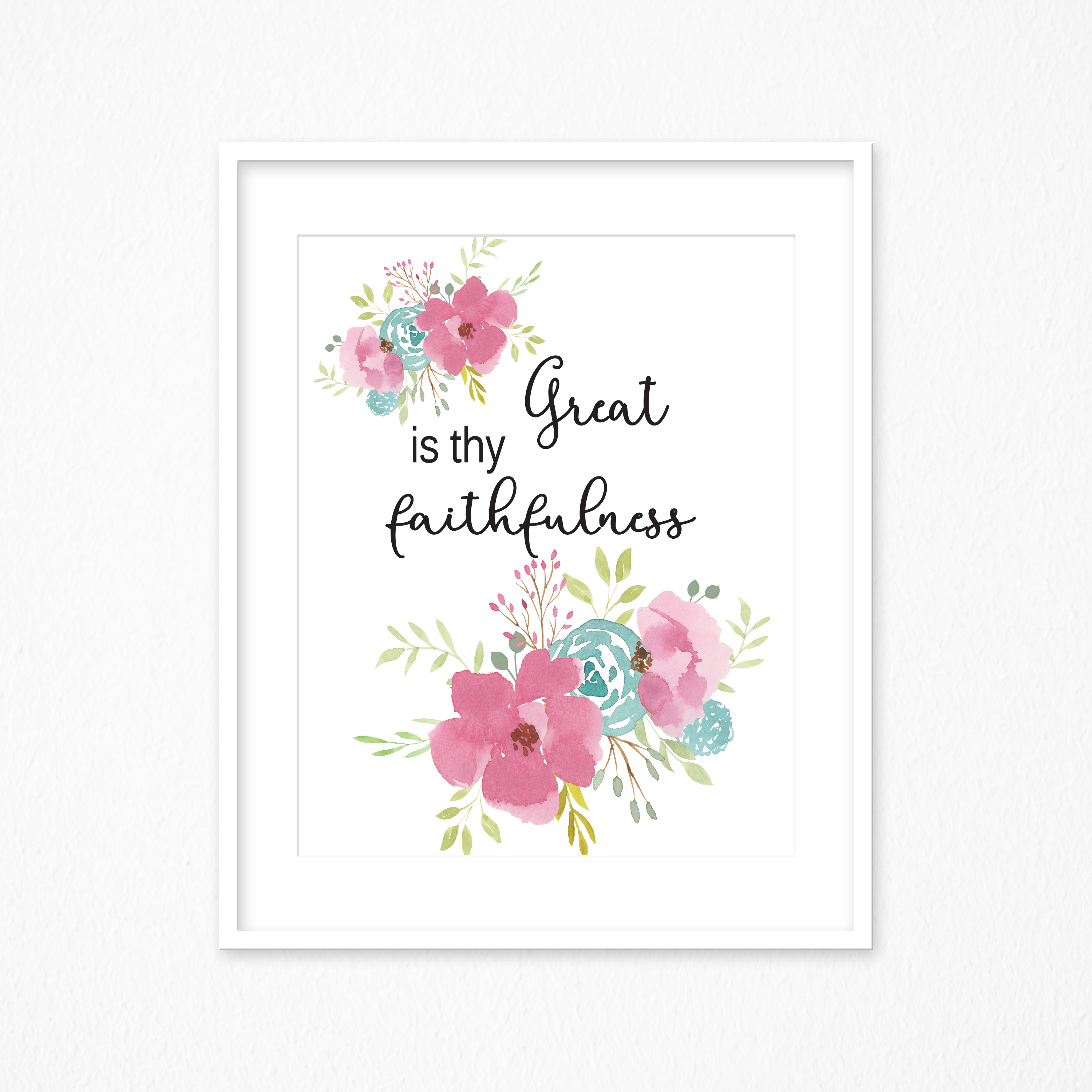 Scripture Print, Scripture Printable, Great Is Thy Faithfulness