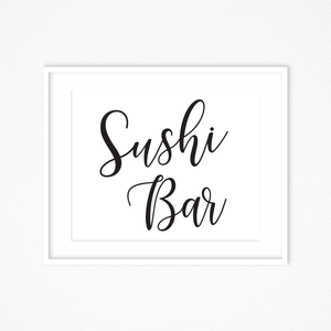 Wedding Signs Sushi Bar